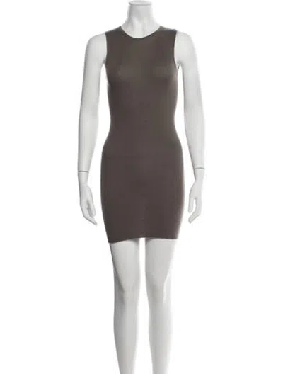 Pre-owned Revillon Vintage Mini Dress In Grey