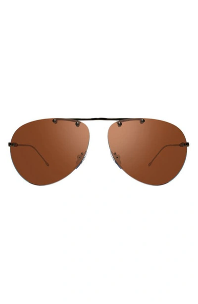 Revo Air 2 63mm Aviator Sunglasses In Satin Black