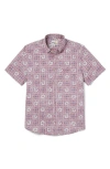 Reyn Spooner Pua Patchwork Tailored Fit Floral Short Sleeve Button-down Shirt In Faded Ginger