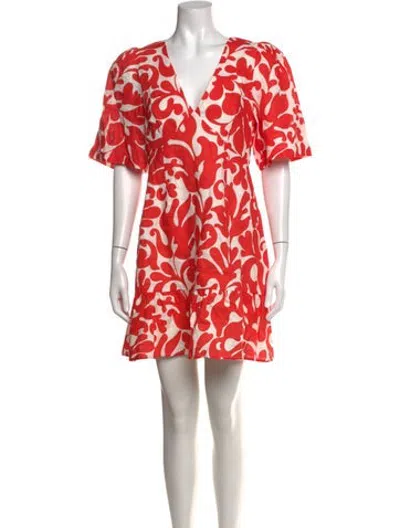 Pre-owned Rhode Linen Mini Dress In White