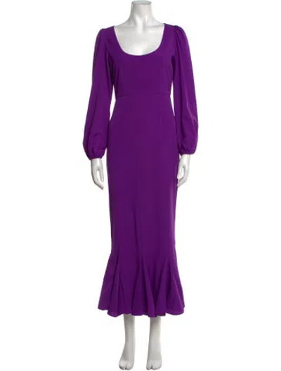 Pre-owned Rhode Square Neckline Long Dress In Purple