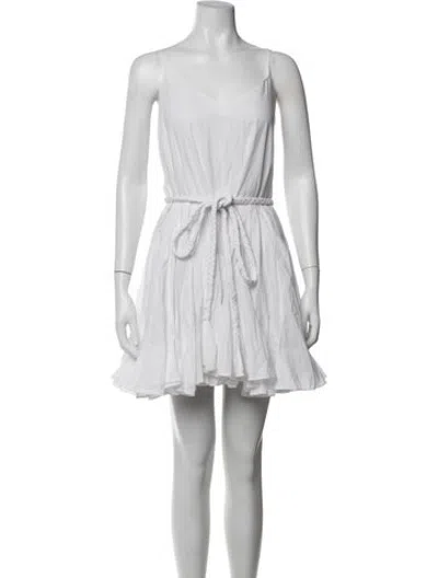 Pre-owned Rhode V-neck Mini Dress W/ Tags In White