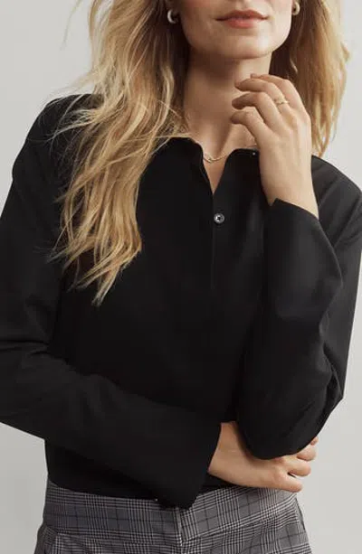 Rhone Mirage Water Repellent Performance Button-up Shirt In Black