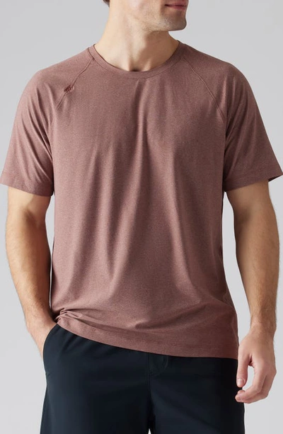 Rhone Reign Athletic Short Sleeve T-shirt In Cambridge Brown Heather