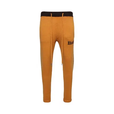 Pre-owned Rhude Knit Track Pant 'yellow/black' | Men's Size S
