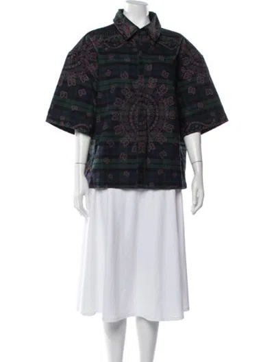 Pre-owned Rhude Patterned Short Sleeve Top In Multicolor