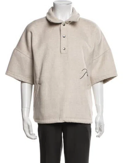 Pre-owned Rhude Wool Graphic Print Jacket In Neutrals