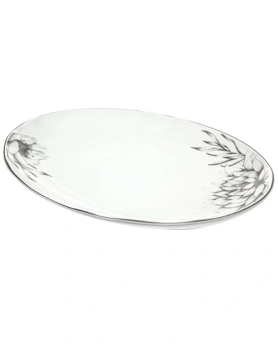 Ricci Argentieri Dahlia Serving Platter In White