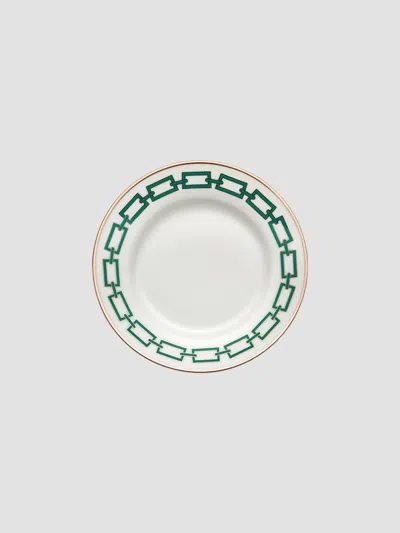 Richard Ginori Catene Dessert Plate In Green