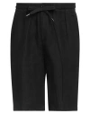 Richmond X Man Shorts & Bermuda Shorts Black Size 40 Linen