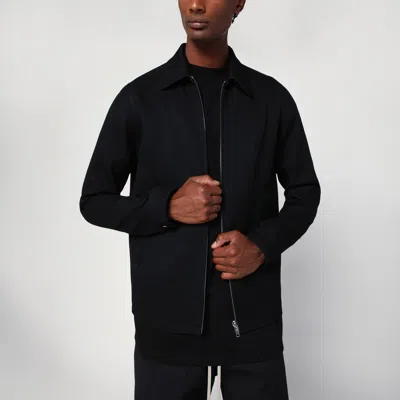Rick Owens Black Shirt Jacket With Zip