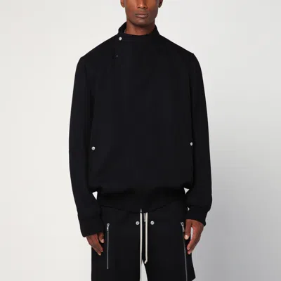 Rick Owens Black Wool Zip Jacket