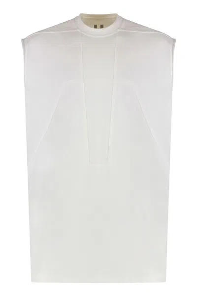 Rick Owens Cotton Tank Top In White