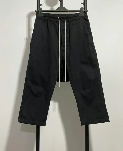 Pre-owned Rick Owens Cropped Pants In Black