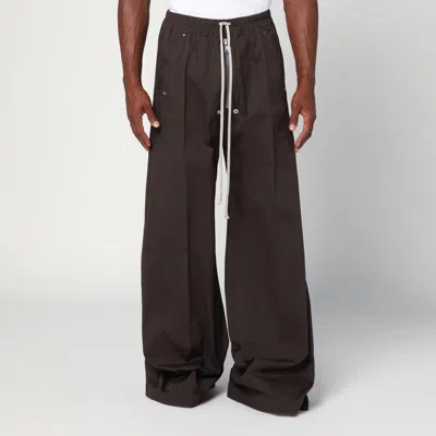 Rick Owens Dust Grey Wide Bela Cotton Trousers In Gray