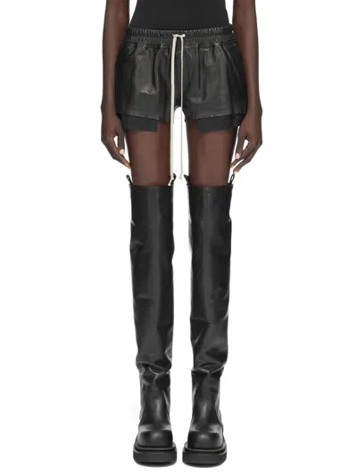 Rick Owens Elegant Tailored Trousers With Button Closure For Women In Nero