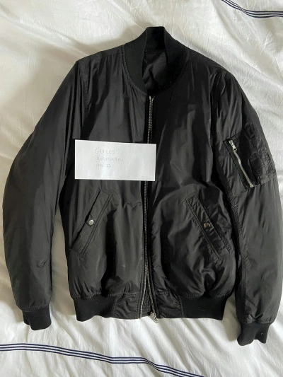Pre-owned Rick Owens Fw14 Moody Ma-1 Bomber In Black