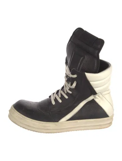 Pre-owned Rick Owens Leather Boots In Black/neutrals