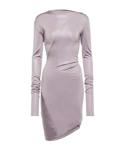 Rick Owens Lilies Jade Cutout Minidress In Purple