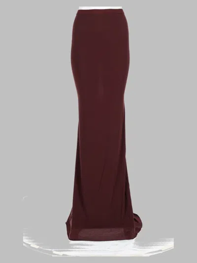 Rick Owens Lilies Lilies Modal Cashmere Knit Mini Skirt In Burgundy