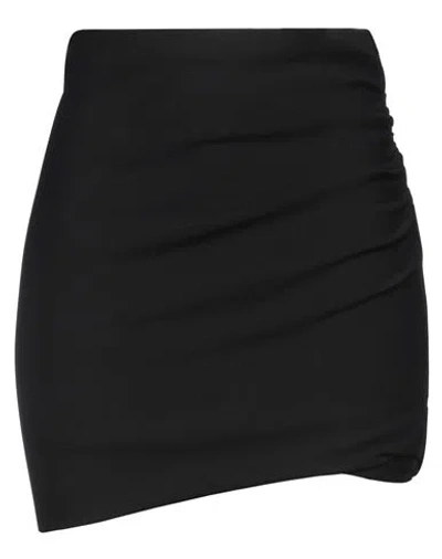 Rick Owens Lilies Woman Mini Skirt Black Size 6 Polyamide, Elastane