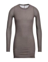 Rick Owens Man Sweater Lead Size S Viscose, Silk In Grey