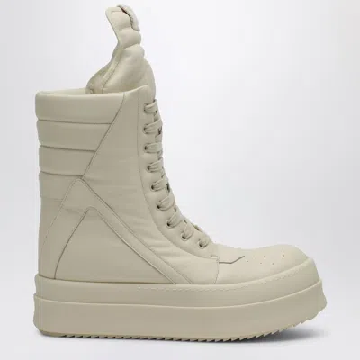 Rick Owens Mega Geobasket Sneakers Milk Colour In White