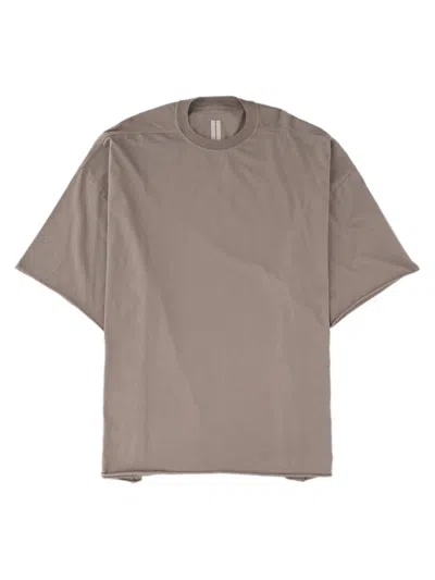 Rick Owens Tommy T Boxy Crewneck Cotton T-shirt In Neutral