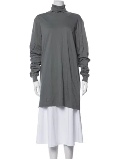 Pre-owned Rick Owens Turtleneck Long Sleeve Tunic In Grey