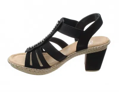 Rieker Women's Block Heel Sandal In Black