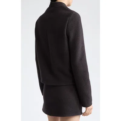 Rier Walker Mini Wool Jacket In Charbon Felted