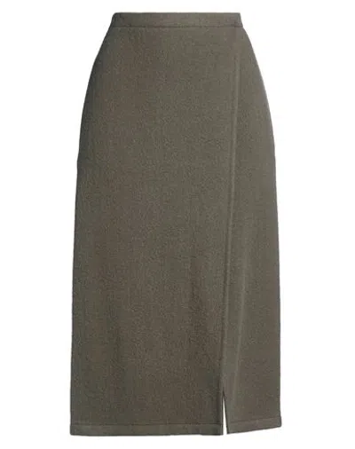 Rier Woman Midi Skirt Sage Green Size M Virgin Wool