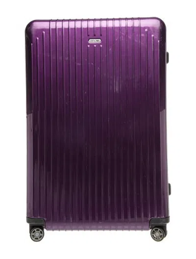 Pre-owned Rimowa Rolling Suitcase In Purple