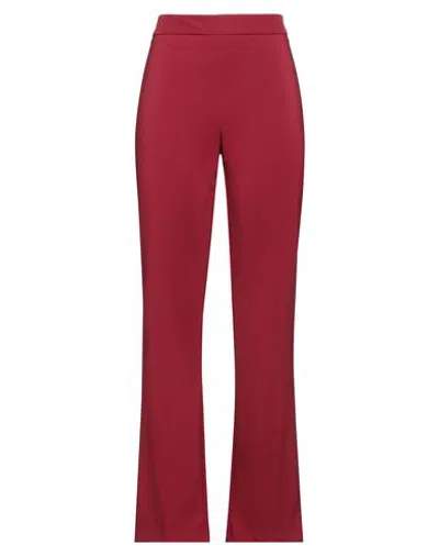 Rinascimento Woman Pants Burgundy Size M Polyester, Elastane In Red