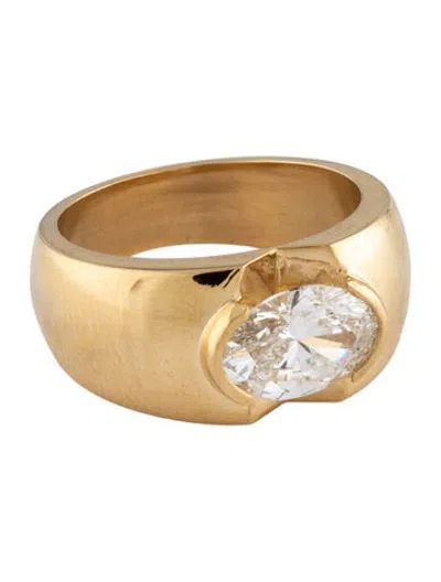 Pre-owned Ring 12k 2.22ct Lab-grown Diamond  In Multicolor