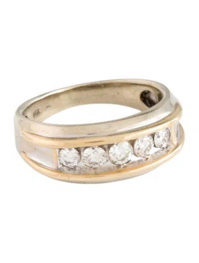 Pre-owned Ring 14k Diamond Band In Multicolor