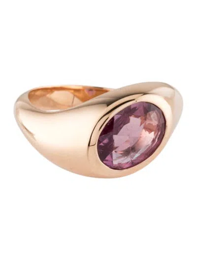 Pre-owned Ring 18k 2.31ct Sapphire Cocktail  In Multicolor