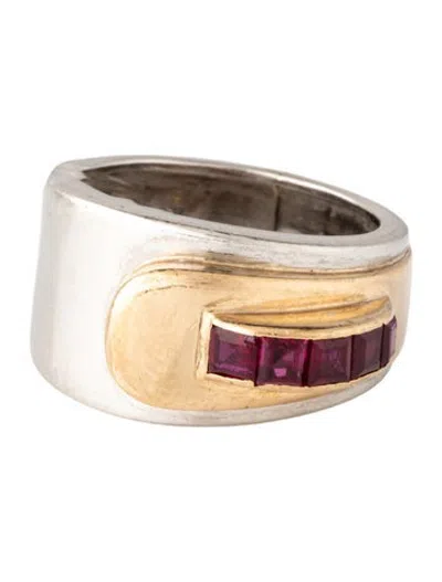 Pre-owned Ring Ruby Band  In Multicolor