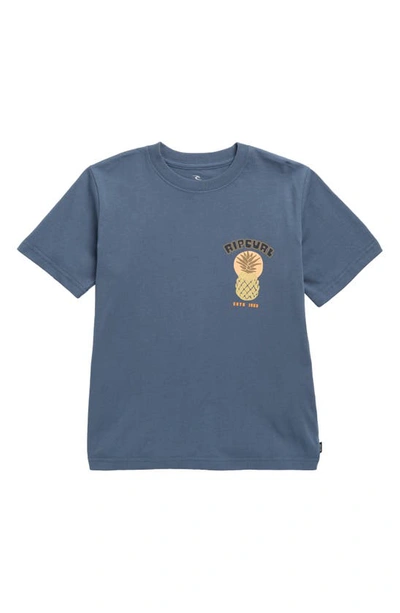 Rip Curl Kids' Desto Graphic T-shirt In Vintage Navy