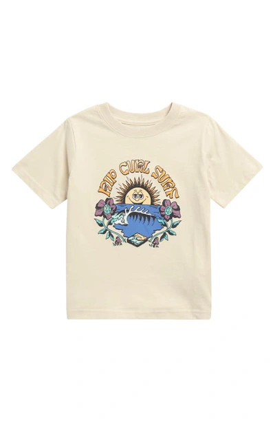 Rip Curl Kids' Mystic Waves Graphic T-shirt In Vintage White