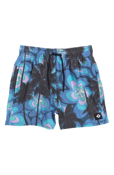 Rip Curl Kids' Party Pack Volley Swim Shorts In Blue Yonder