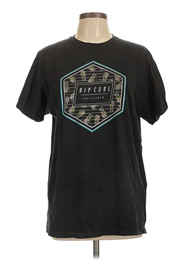 Pre-owned Rip Curl Short Sleeve T-shirt In Black
