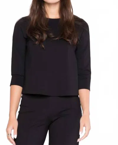 Ripley Rader Ponte 3/4 Sleeve Top In Black