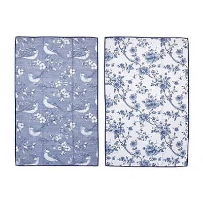 Ritz Microfiber Waffle Birds Blooms 2-pc. Kitchen Towel In Multiple Colors