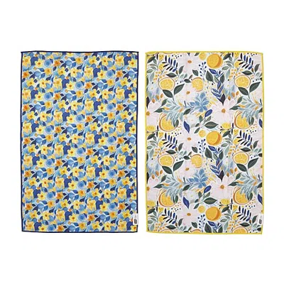 Ritz Microfiber Waffle Ditzy & Flowers 2-pc. Kitchen Towel In Multiple Colors