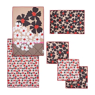 Ritz Microfiber Waffle Flowers Combo 6-pc. Kitchen Towel In Multiple Colors