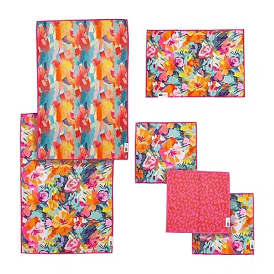 Ritz Microfiber Waffle Meadow Combo 6-pc. Kitchen Towel In Multiple Colors