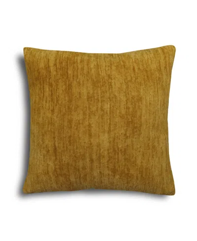 Riverbrook Home Gavin Faux Fur Decorative Pillow, 20" X 20" In Yellow