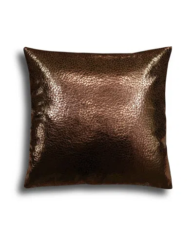 Riverbrook Home Harmony Metallic Decorative Pillow, 22" X 22" In Brown