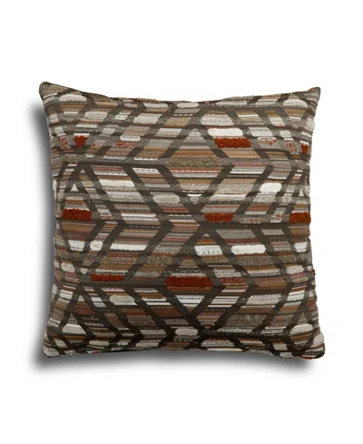 Riverbrook Home Jaxon Chenille Decorative Pillow, 20" X 20" In Brown
